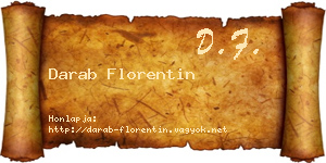 Darab Florentin névjegykártya